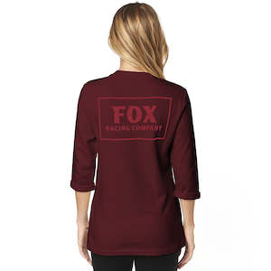 Fox Womens Heater 3/4 Crew Fleece [cranberry]