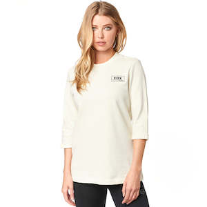 FOX WOMENS HEATER 3/4 CREW FLEECE [BONE]