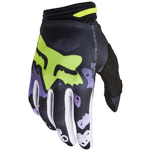 Motorcycle or scooter: FOX 180 GLOVES MORPHIC [BLACK/YELLOW]