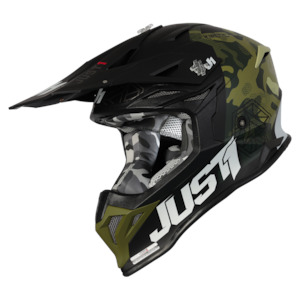 JUST1 J39 Kinetic Green Camo Black Matt Helmet