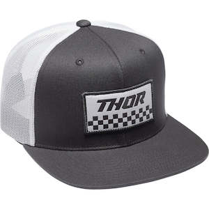 Hat S24 Thor Checkers Trucker Snapback Gray / White One Size