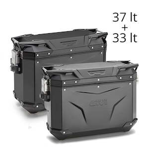 Givi Trekker Outback EVO 37 & 33 lt (contoured) Cam-Side Cases Black (pair)