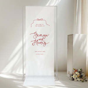 Georgie - Linen Welcome Sign