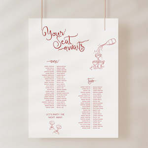 Artwork preparation: Georgie - Wedding Seating Chart