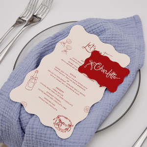 Artwork preparation: Georgie - Menu and Place Card