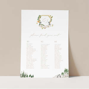 Artwork preparation: Elle - Wedding Seating Chart