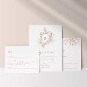 Carmen - Wedding Invitation Cards Set of 3