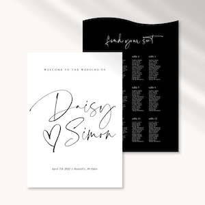 Artwork preparation: Daisy - Wedding Signage Package