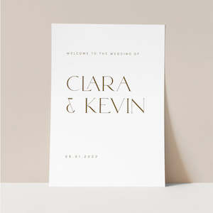 Artwork preparation: Clara - Wedding Welcome Sign