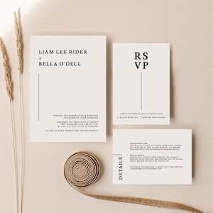 Bella - Wedding Invitation Set of 3 Cards