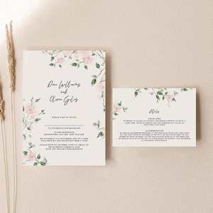 Olivia - Wedding Invitation Set of 2 Cards