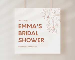 Minimal Bridal Shower Welcome Sign Template