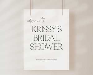 Modern Bridal Shower Welcome Sign Template