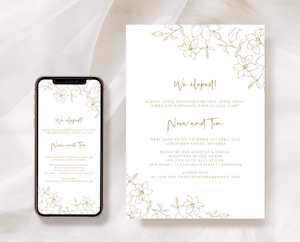 Floral Elopement Announcement