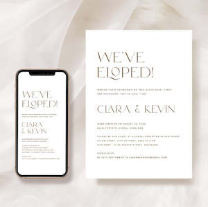 Artwork preparation: Minimalist Elopement Announcement