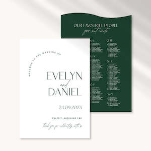 Artwork preparation: Evelyn - Wedding Signage Package