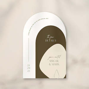 Artwork preparation: Evelyn Arch Wedding Invitation Set