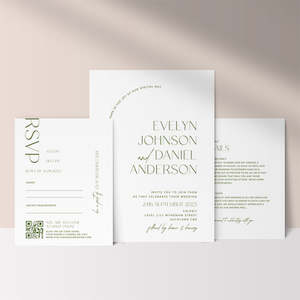 Artwork preparation: Evelyn - Wedding Invitation Cards Set of 3