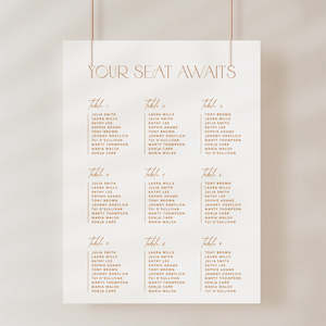 Amber - Wedding Seating Chart