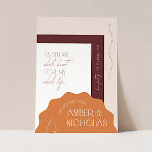 Artwork preparation: Amber - Layered Wedding Invitation