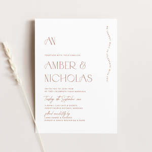 Artwork preparation: Amber - Wedding Invitation