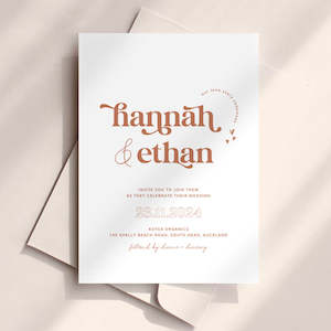 Artwork preparation: Hannah - Wedding Invitation