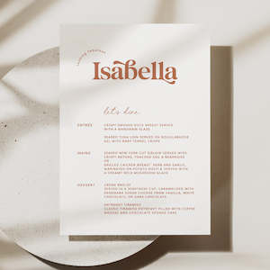 Artwork preparation: Retro Wedding Menu Card Template