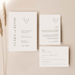 Minimalist Wedding Invitation Set