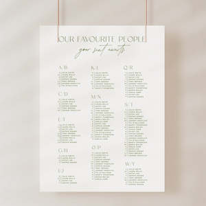 Artwork preparation: Autumn Wedding Seating Chart Template