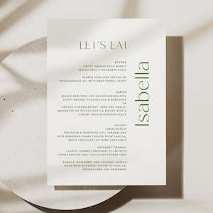 Artwork preparation: Autumn Wedding Menu Card Template