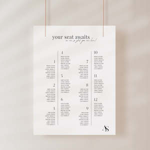 Aurelia - Wedding Seating Chart