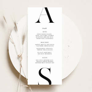 Aurelia - Wedding Menu Cards