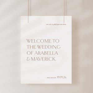 Arabella - Wedding Welcome Sign