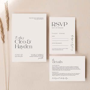 Cleo - Wedding Invitation Card Suite