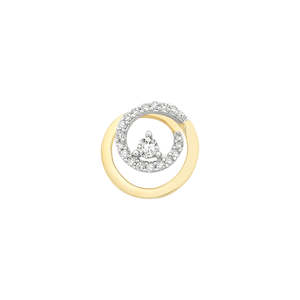 9Ct Yellow Gold Diamond Circle Pendant