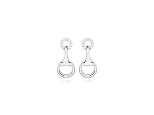 Sterling Silver Bridle Bit Drop Earrings