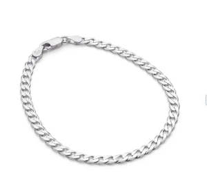 Bracelets Bangles: Sterling Silver Curb Link Bracelet