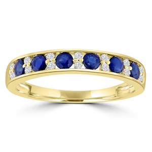 9ct sapphire and diamond ring