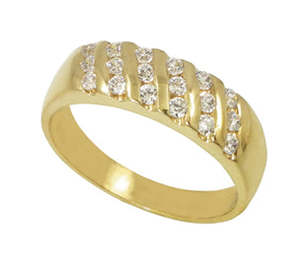 Anniversary Rings: 9ct Gold Daimond Ring