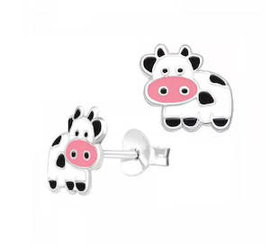 Childrens Jewellery: Sterling Silver Girls Cow Ear Rings