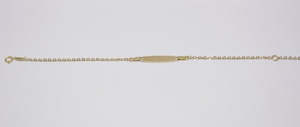 Childrens Jewellery: 9Cy Yellow Gold ID Chain Bracelet