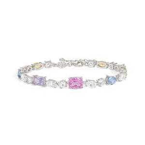 Nomination Sterling Silver Cz Colour Wave Bracelet 149825/010