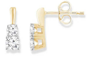 9Ct Yellow Gold 0.50Ct Diamond Studs