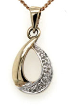 Diamond Necklaces Pendants: 9Ct Yellow Gold Diamond Pendant