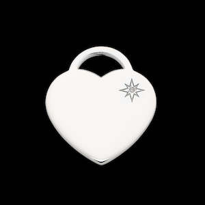 Sterling Silver Diamond Heart Pendant With Chain