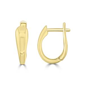 9Ct Yellow Gold Solid Tapered Hoops