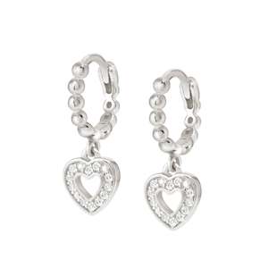 Nomination Sterling Silver CZ Lovecloud Circle And Heart Earrings 240507/009