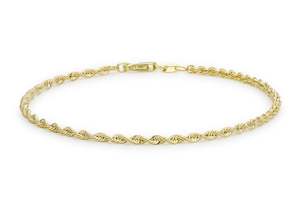 9Ct Yellow Gold Singapore Twist Chain Bracelet