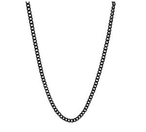 All Jewellery: Steel Me Curb Chain Black