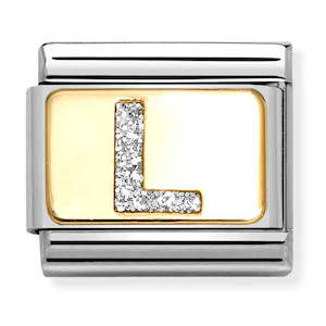 NOM 030291 12 Steel and 18ct Yellow Gold Glitter L